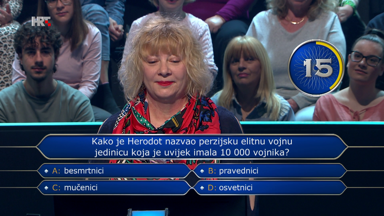 Gordana Podvezanec, Foto: Tko želi biti milijunaš?/HRT