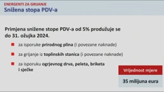 Snižena stopa PDV-am grijanje, Foto: HTV/HRT