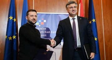 Volodimir Zelenski i Andrej Plenković, 9. listopada 2024.