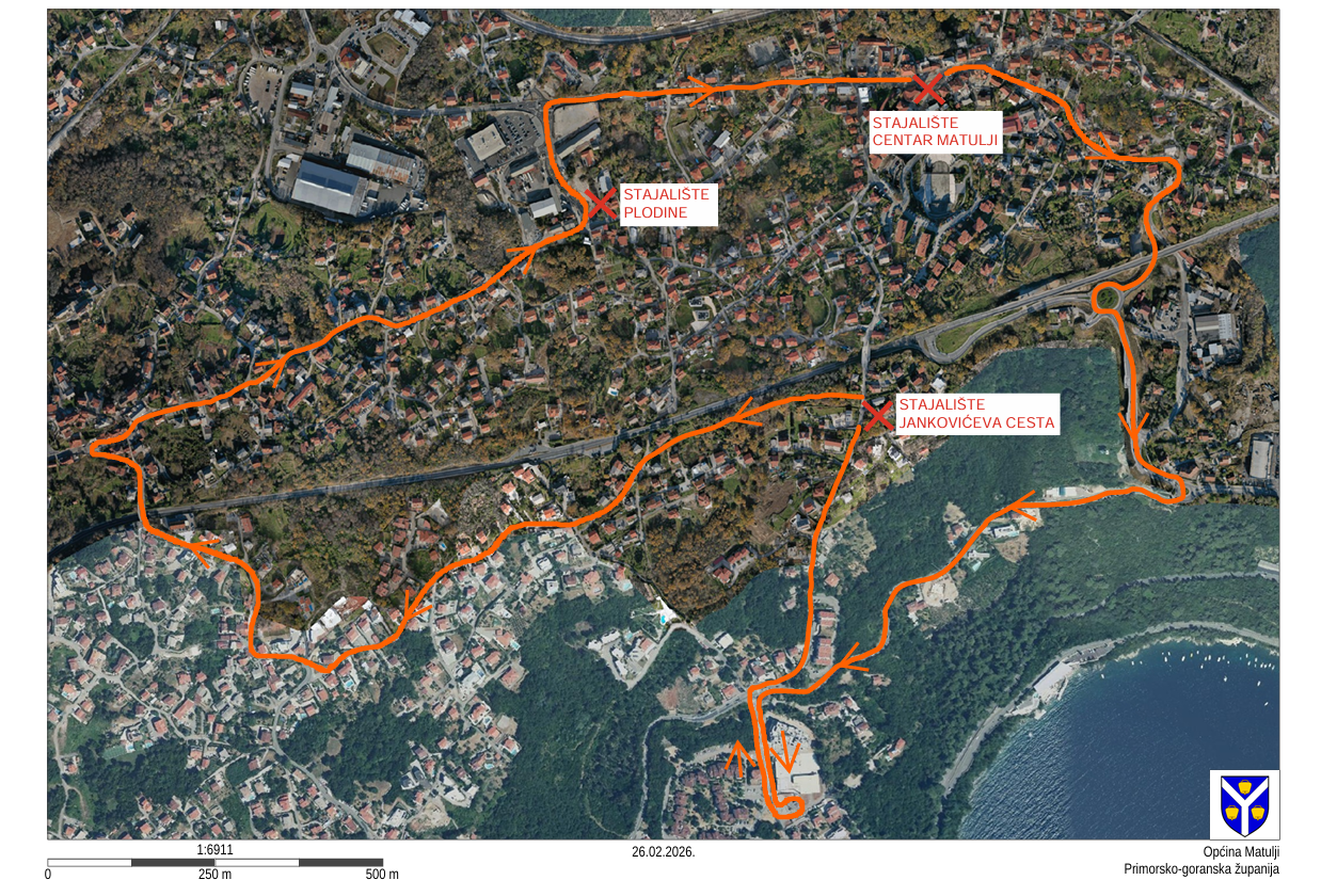 karta prometovanja, Foto: -/Općina Matulji