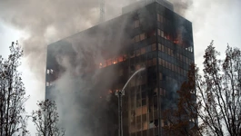 Gašenje požara na Vjesnikovu neboderu