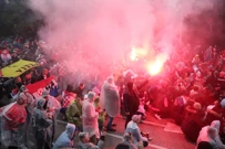 Navijački korteo u Splitu, Foto: Goran Stanzl/PIXSELL