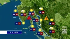 Vrućina sutra malo popušta, Foto: HTV/HRT