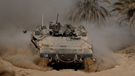 Israeli tank attacking Gaza