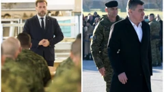 Banožić i Milanović ispraćaju hrvatske vojnike koji odlaze u misiju u Litvu