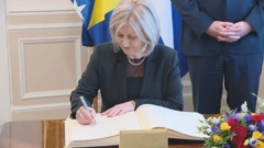 Predsjedateljica Vijeća ministara BiH Borjana Krišto u službenom posjetu Hrvatskoj, Foto: HTV/HRT