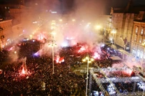 Doček za rukometaše na Trgu bana Jelačića, Foto: Boris Kovačev/CROPIX