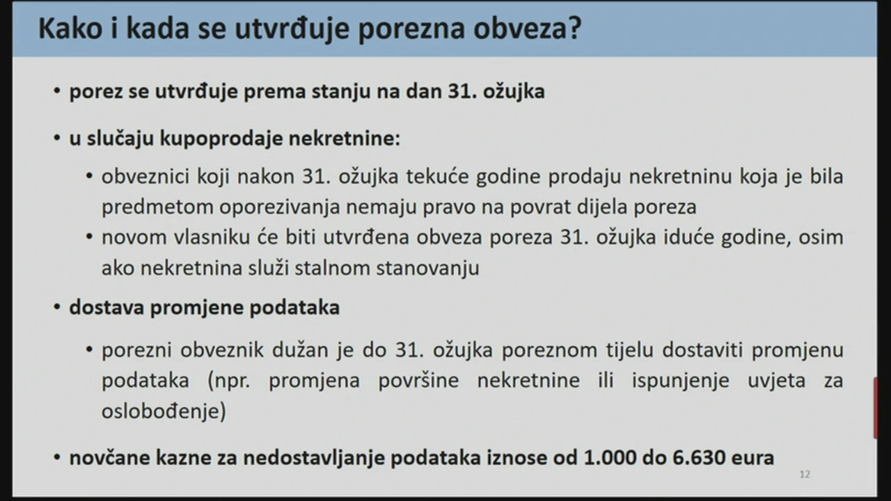 Kako i kada se utvrđuje porezna obveza?