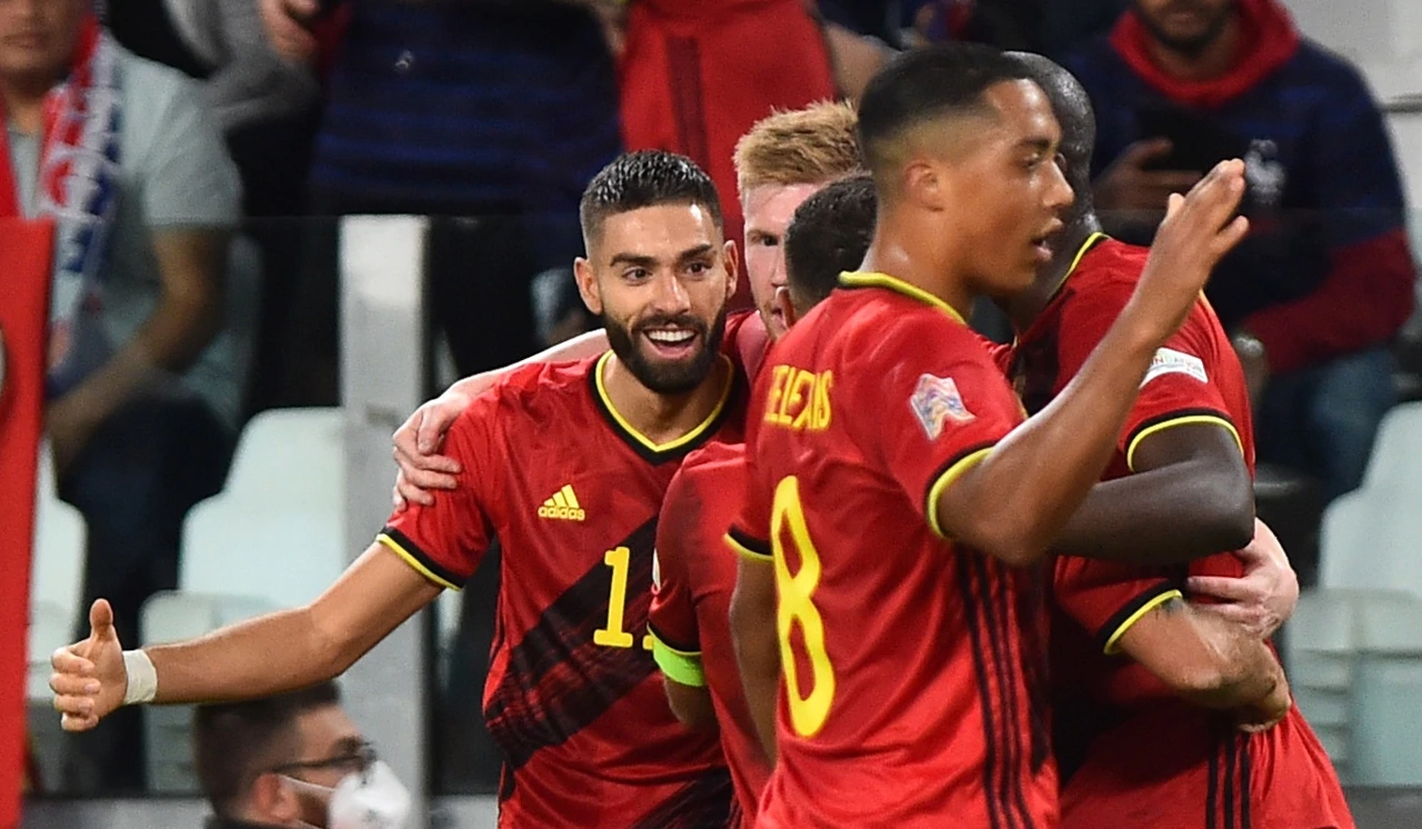 Slavlje belgijskih igrača nakon gola Carrasca, Foto: Massimo Pinca/ REUTERS