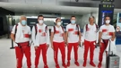 Odlazak hrvatskih strijelaca u Tokio, trener Čusto prvi slijeva