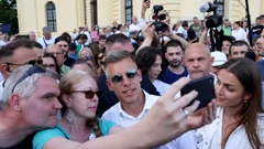 Peter Magyar sa simpatizerima