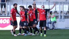 NK Osijek - HNK Gorica. Slavlje igrača Gorice 