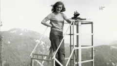Štefanija Tomaić r. Vukušić uz heliograf, kolovoz 1974.