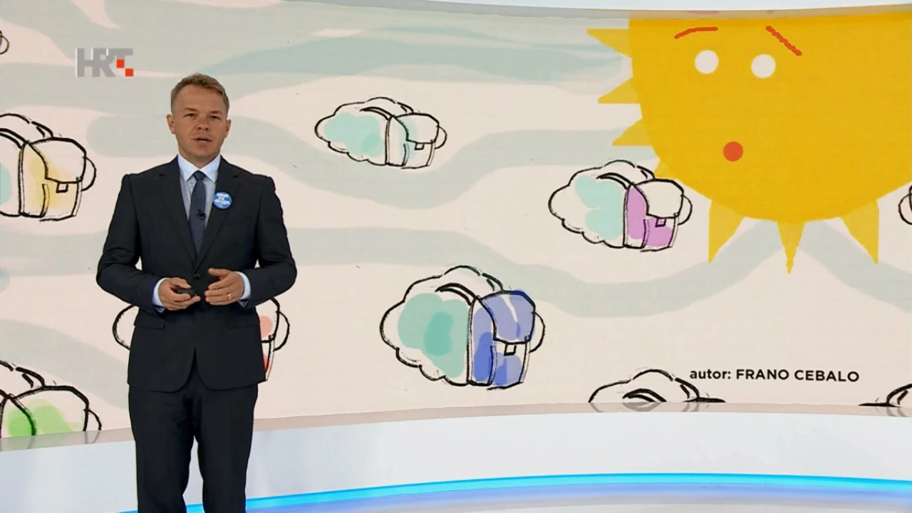 meteokarikatura u emisiji Vrijeme, Foto: Frano Cebalo/HRT