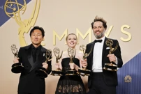 Hiro Murai i Katie Dippold ("Widow's Bay") i Matthew Rhys "Widow's Bay" i ""The Beast in Me", Foto: Mike Blake/Reuters