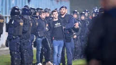 Policija i navijači u Velikoj Gorici