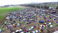 Migranti na granici Makedonije i Grčke, Foto: Agenda/HRT