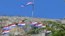 Croatian flags on the Knin fortress 