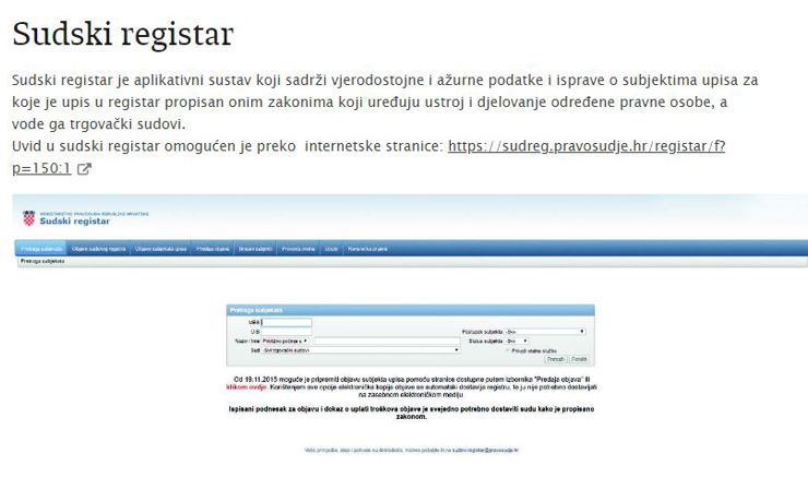 Habijan: Elektroničke prijave čine 86 posto upisa u sudski registar