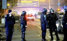 Sukob navijaca Hajduka s policijom nakon utakmice Lokomotiva - Hajduk, Foto: Ronald Goršić/CROPIX