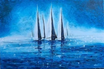 Pintura de regata - óleo sobre lienzo , Foto: fotografía cedida/Andrea Stanić