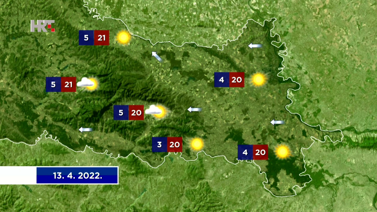 Vremenska prognoza , Foto: HTV/HRT