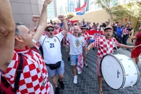 Hrvatski navijači u Dohi podižu atmosferu , Foto: Igor Kralj /PIXSELL