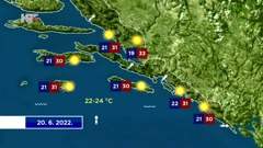 Prognoza vremena, Foto: HTV/HRT