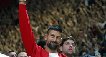 Novak Đoković na košarkaškoj utakmici u Beogradu