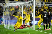 Blomberg zabija Juventusu, Foto: Stian Lysberg Solum/NTB via REUTERS