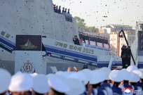 Porinuće razarača klase Choe Hyon, Foto: Korean Central News Agency/Reuters