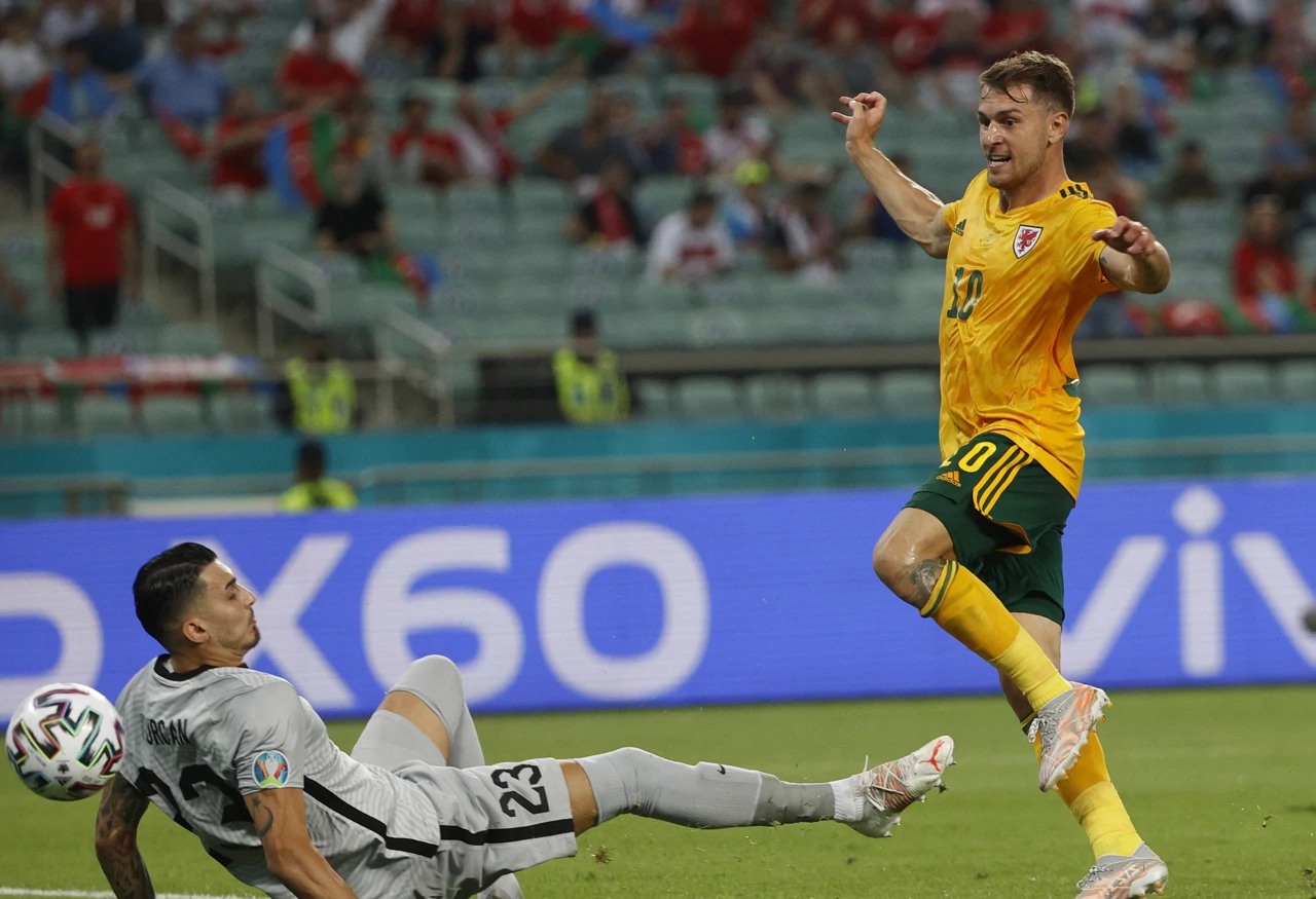 Strijelac za Wales Aaron Ramsey, Foto: Valentyn Ogirenko/REUTERS