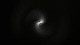 Plava svjetlost u obliku spirale