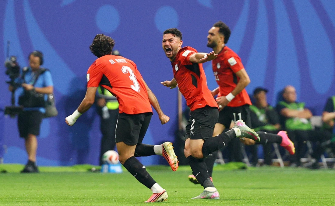 Yasser Ibrahim i Mohamed Hany slave gol Egipta za 1:0, Foto: Nathan Ray Seebeck/ IMAGN IMAGES via Reuters