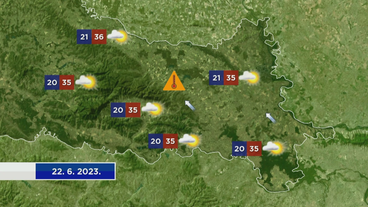 Prognoza 22.6.2023., Foto: HTV/HRT