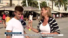 Mirta Šurjak s navijačem Hajduka