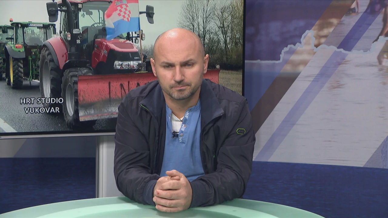 Duško Pavlik, predsjednik Sindikata zaposlenih u poljoprivredi Slavonije i Baranje, Foto: HTV/HRT