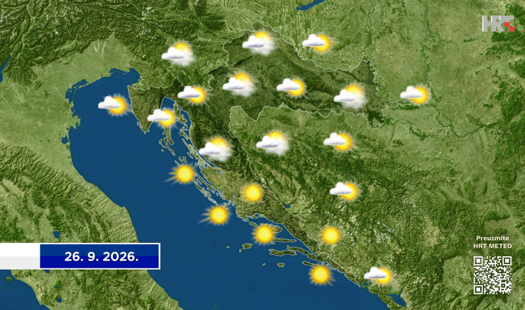 Subota pretežno sunčana i toplija, ali ujutro svježa, mjestimice magla, bura