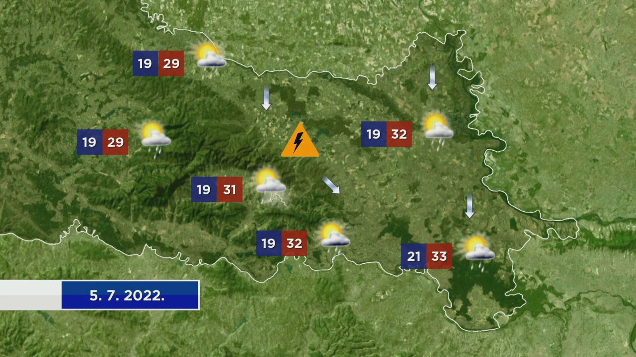 Vremenska prognoza, 5.7.2022., Foto: HTV/HRT