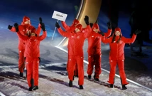 Hrvatski sportaši na ceremoniji u Predazzu, Foto: Stephanie Lecocq/REUTERS