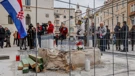 Prosvjed povodom uklanjanja spomenika Kuzme Kovačića