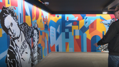 Davor Gobac na grafitima u zagrebačkom naselju Trnsko 
