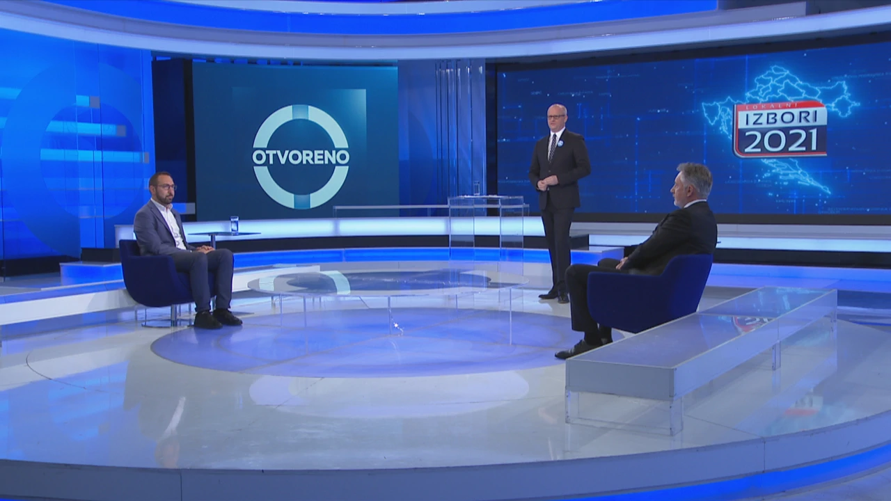 Otvoreno: Sučeljavanje Tomislava Tomaševića i Miroslava Škore, Foto: HRT/Otvoreno