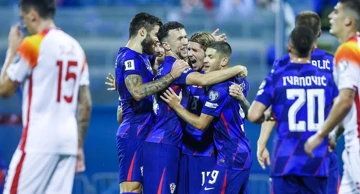 Hrvatski reprezentativci u slavlju