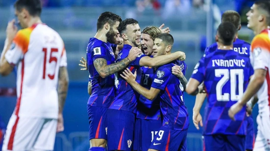 Hrvatski reprezentativci u slavlju