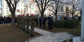 Polaganje vijenaca pod spomen obilježje Imotskim sokolovima, Foto: Tibor Pichler/Radio Zadar