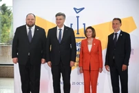Ruslan Stefančuk i Gordan Jandroković dočekuju sudionike summita, Foto: Davor Puklavec/PIXSELL