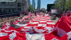 Razvijanje hrvatske zastave u New Yorku, Foto: HTV/HRT