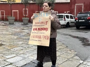 Prosvjednica s jasnom porukom, Foto: Vedrana Lisica Pavlović/Radio Rijeka