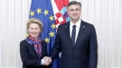 Von der Leyen i Plenković (arhivska fotografija)